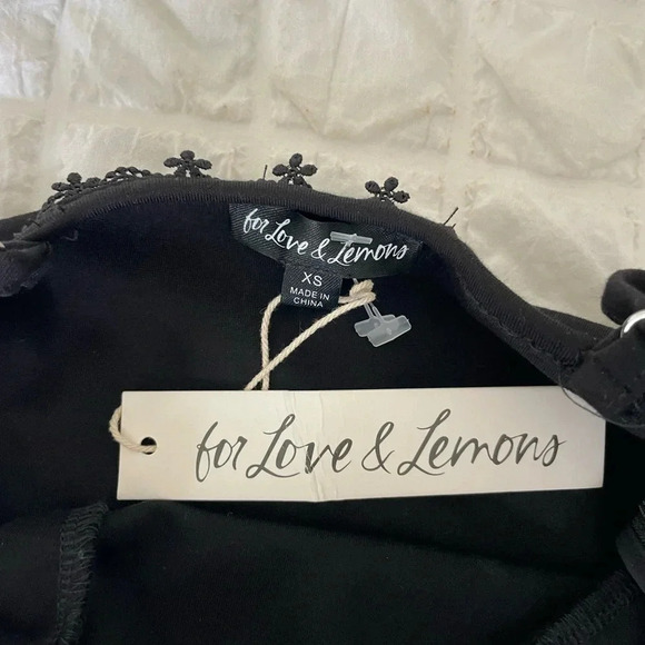 For love & Lemons black Sistine with ribbon mini dress - Picture 10 of 14